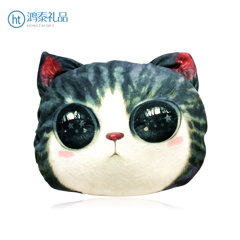 抱枕-可愛動物毛絨貓沙發抱枕